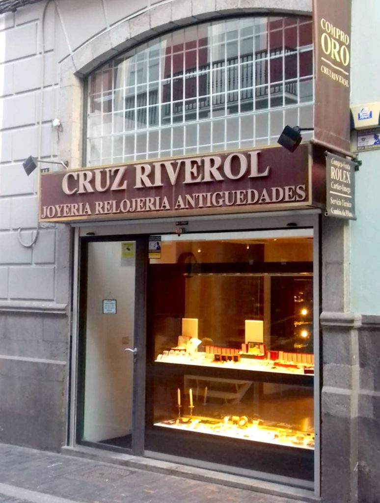 Fachada Cruz Riverol Joyería